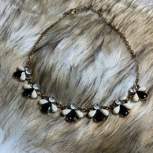 J. Crew Blacck, White Gold Necklace